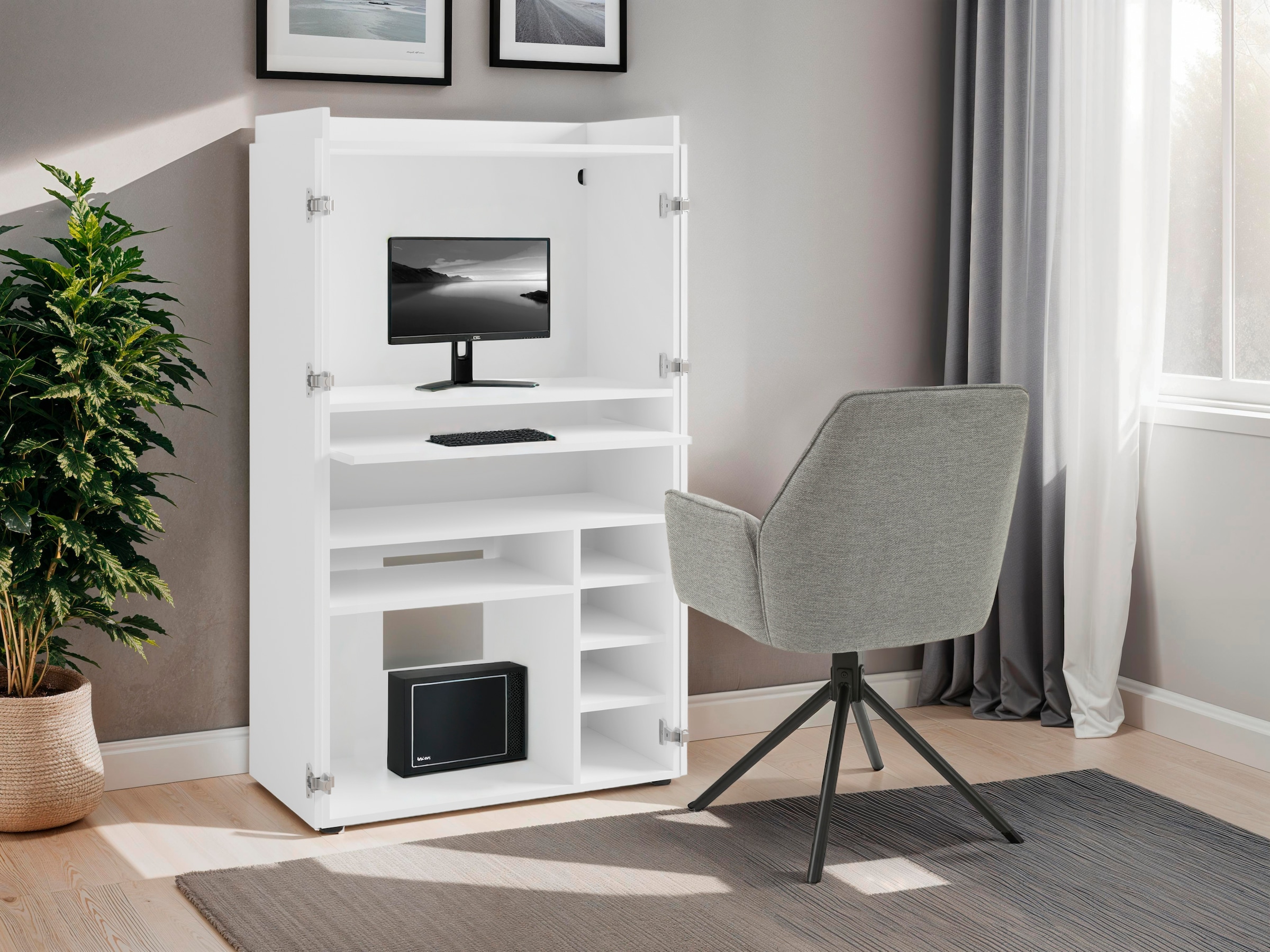 byLIVING Sekretär »Janne« platzsparende Arbeitslösung für den Wohnraum mit viel Stauraum