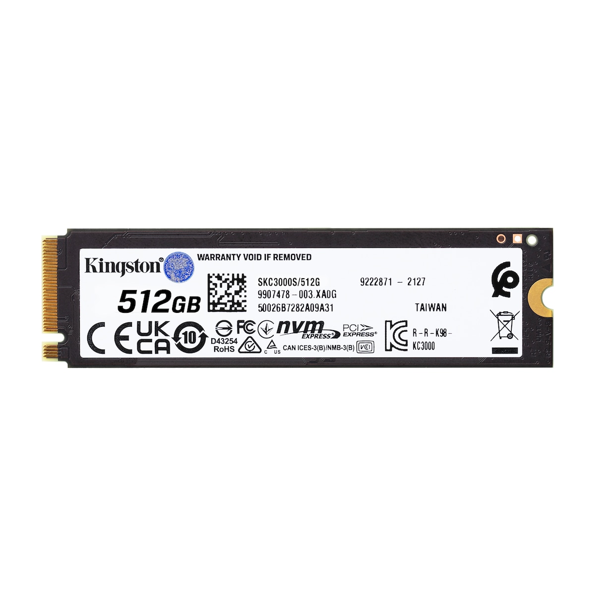 Kingston KC3000 PCIe 4.0 intern NVMe SSD (512GB)