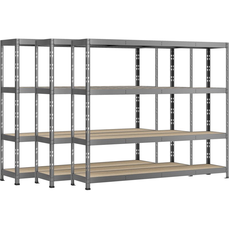 Rayonnage MODULO - Jeu 3 étagères Rack - 4 plateaux