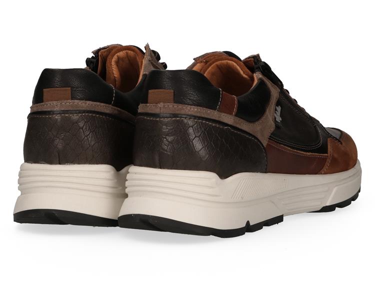 Australian Footwear Connery Leather Grey Cognac Taupe