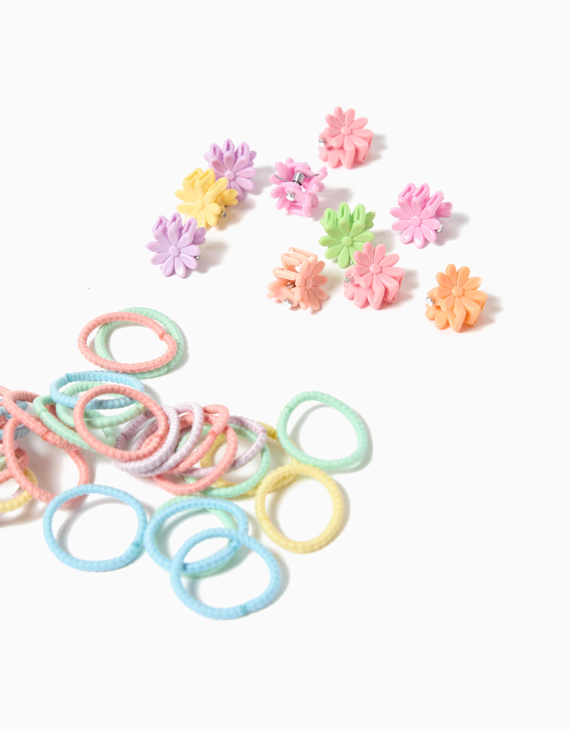 Pack Elásticos e Molas de Cabelo, Menina, Multicor