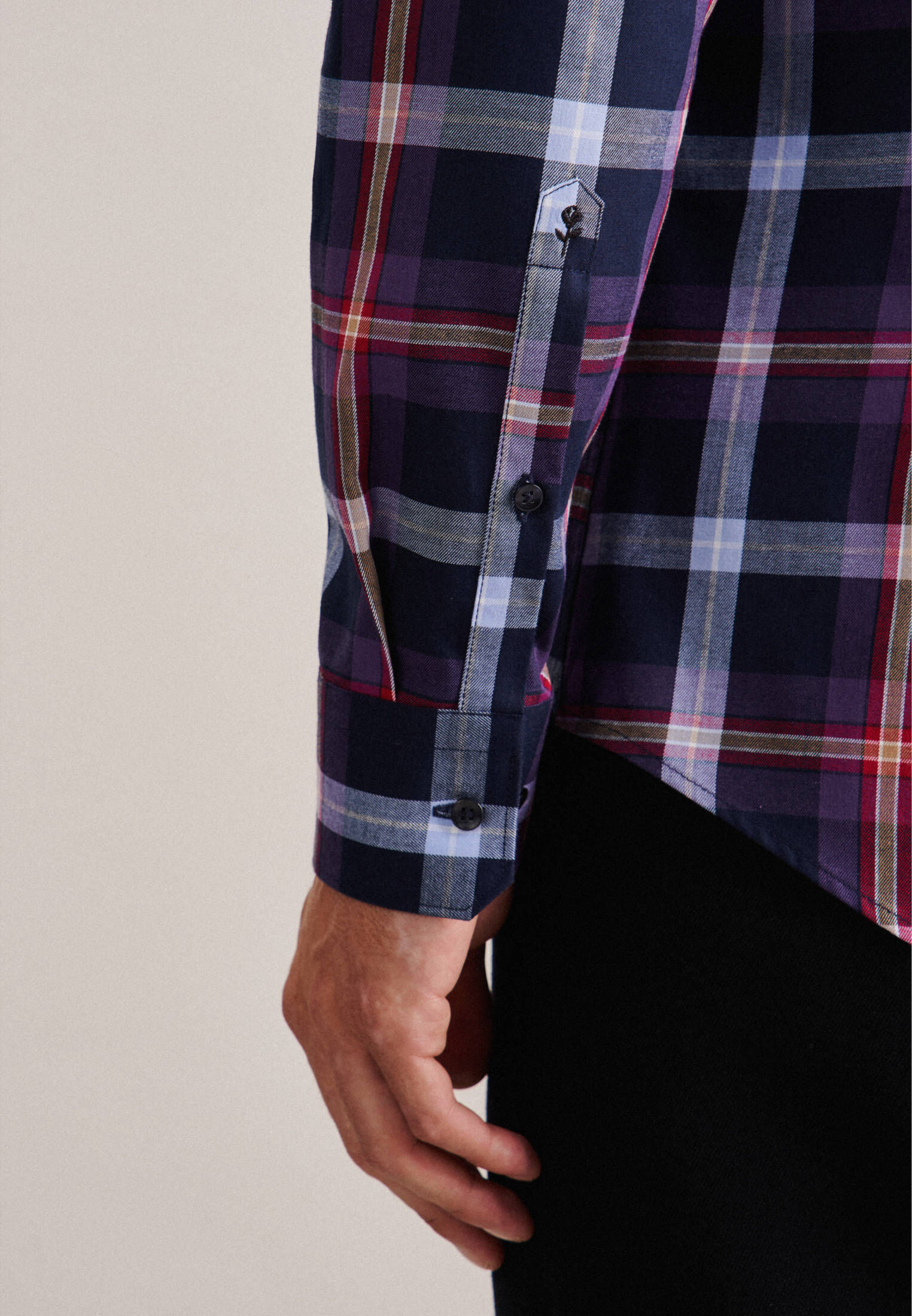 Seidensticker| Herren Flanellhemd Shaped