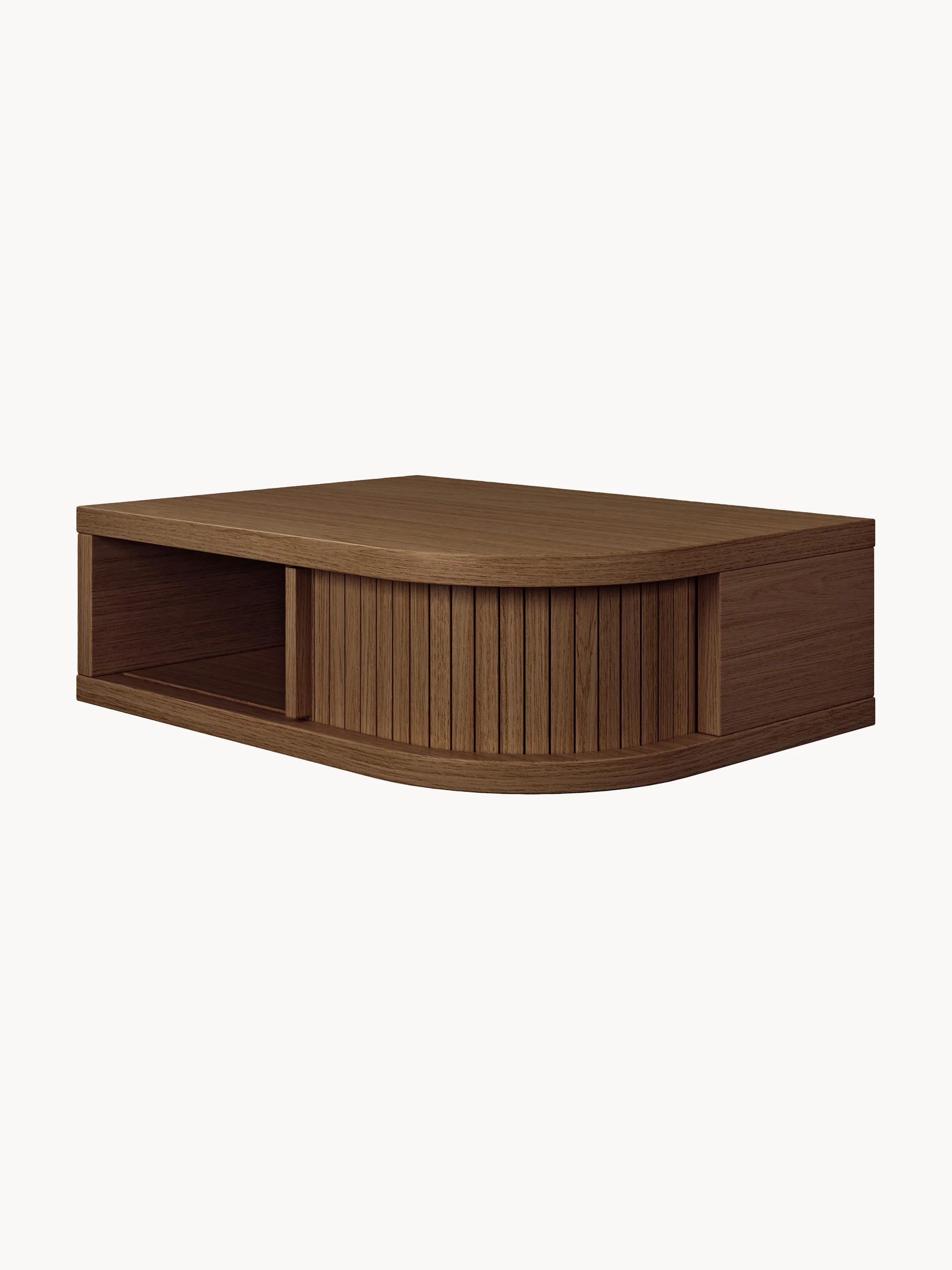Houten wandnachtkastje Farsta Tambour met lade