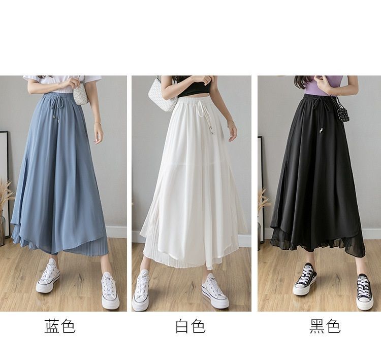 Happo - Chiffon Culottes met hoge taille