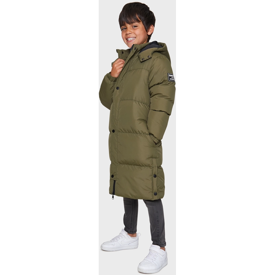 Threadboys Mantel Long Line Puffer Khaki