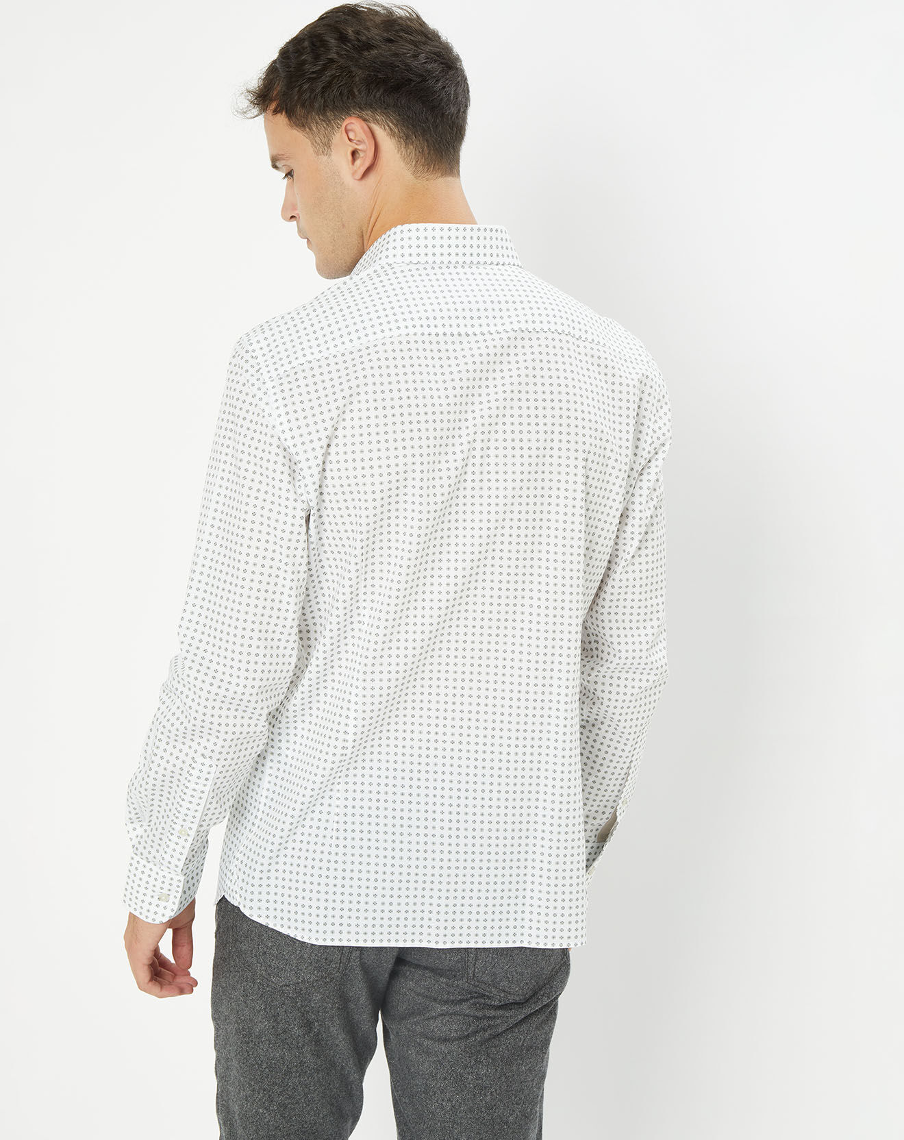 Hackett London Chemise Slim Fit imprimée foulard blanche