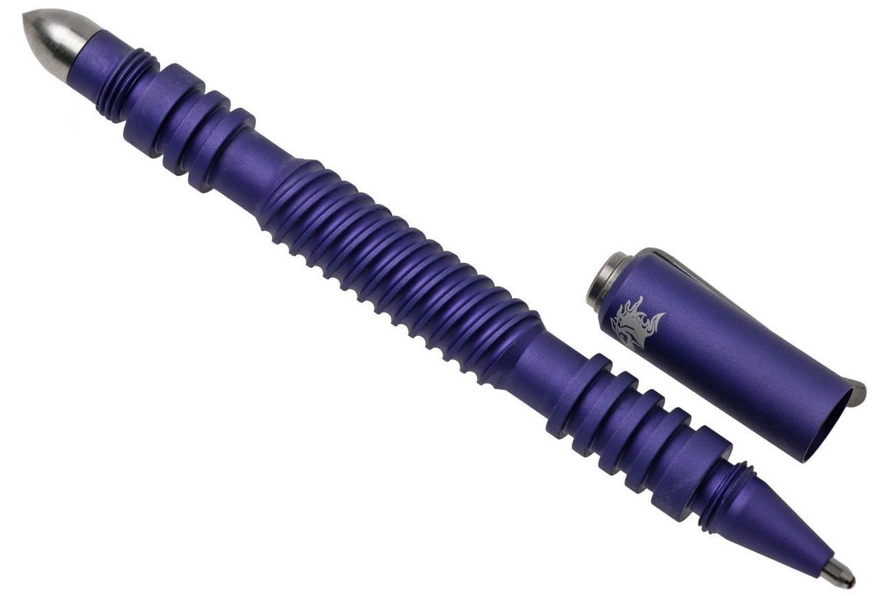 Rick Hinderer Spiral Investigator Pen, Aluminum, Matte Purple, tactische pen