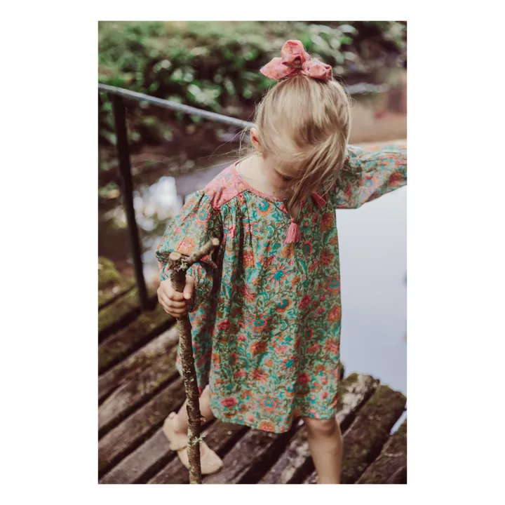 Louise Misha Robe Eugenie Fleurie | Bleu Vert