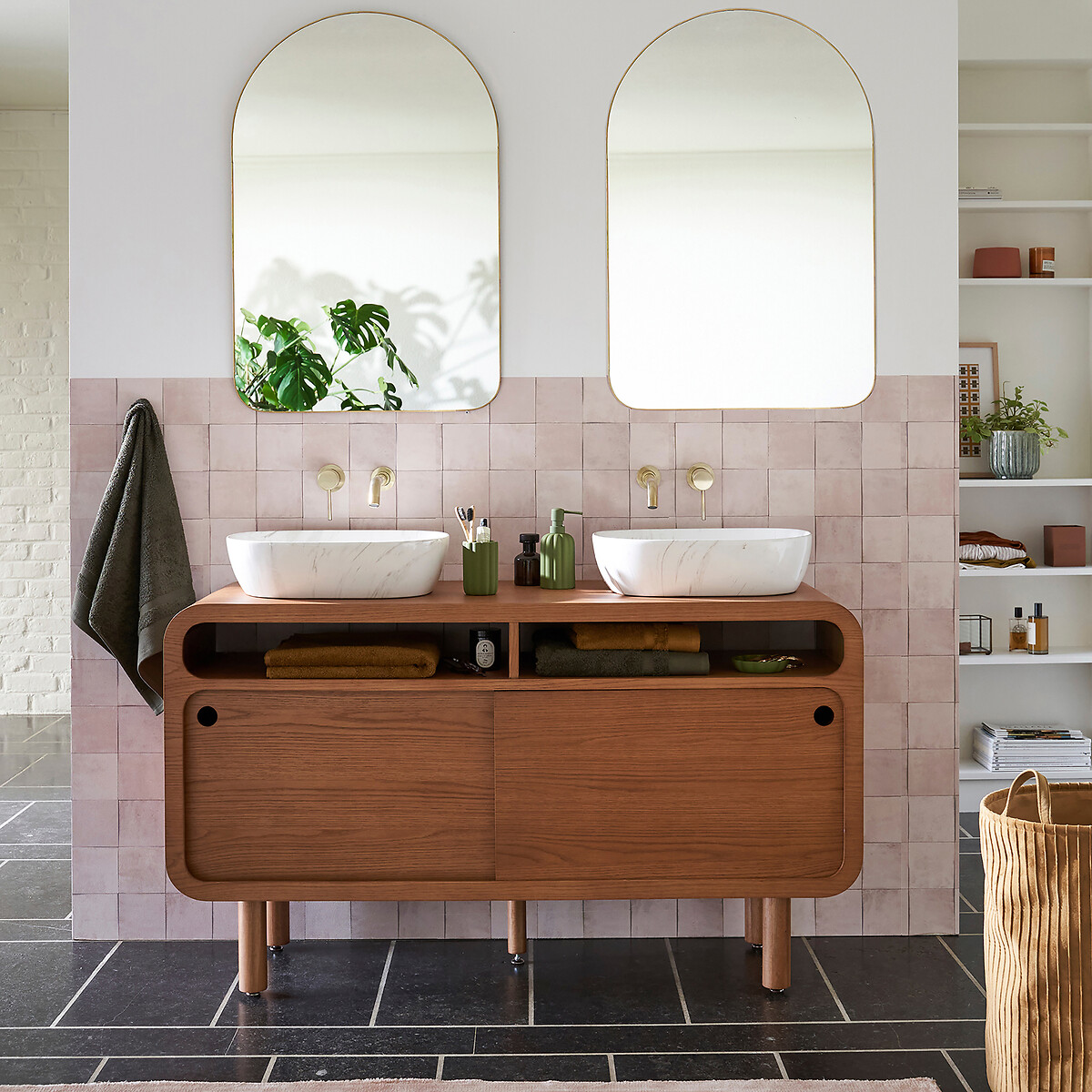 LA REDOUTE INTERIEURS<br>Lavatório duplo vintage, Palmo