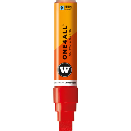 Molotow One4All 627HS 15 mm by MolotowAcrylmarker - verkehrsrot - 15 mm