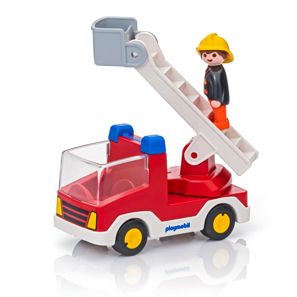 Camion de pompier avec échelle pivotante Playmobil 1.2.3 : 6967