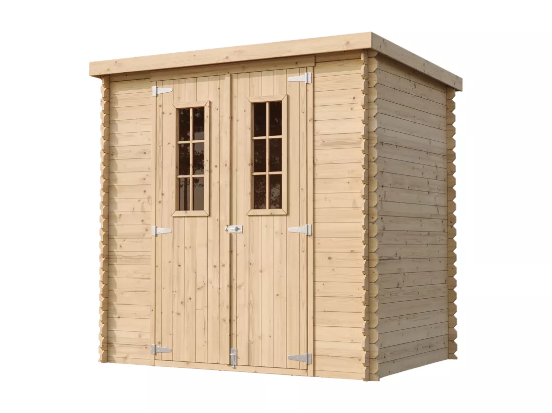 Abri de jardin en bois AVEC SOL TRAITÉ TIMBELA M311C+M311G - l204xL142xH200cm/2.22m2
