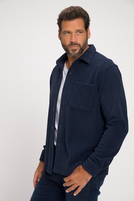 Hemd, Overshirt, Langarm, Fleece, Kentkragen, Modern Fit