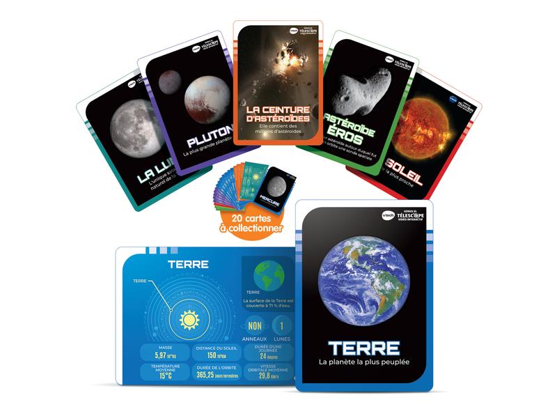Vtech Genius XL Téléscope Vidéo interactif -FR- Digitales Teleskop auf Stativ inklusive NASA-Inhalten und Sammelkarten