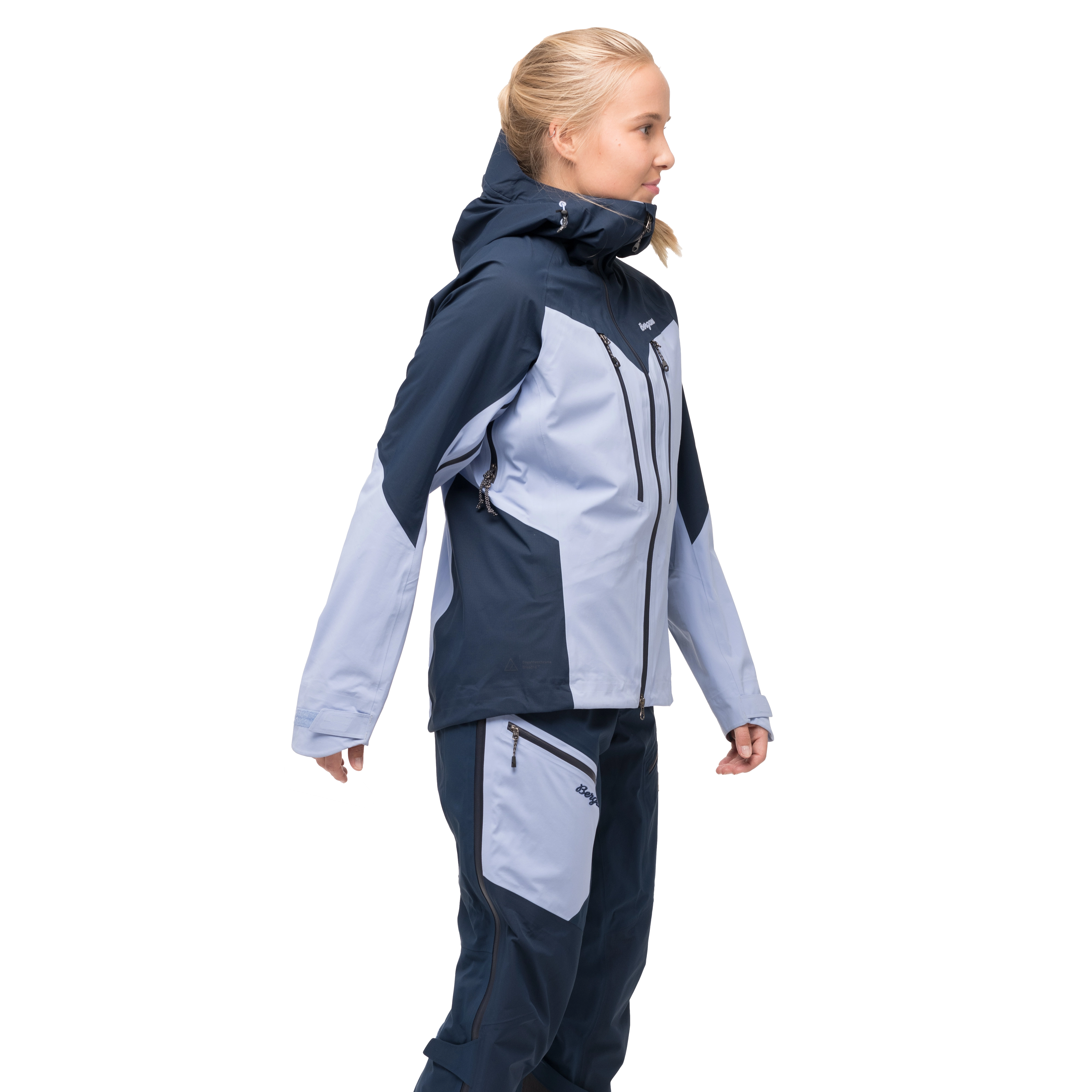 Tind 3L Shell Jacket Women Blueberry Milk / Navy Blue