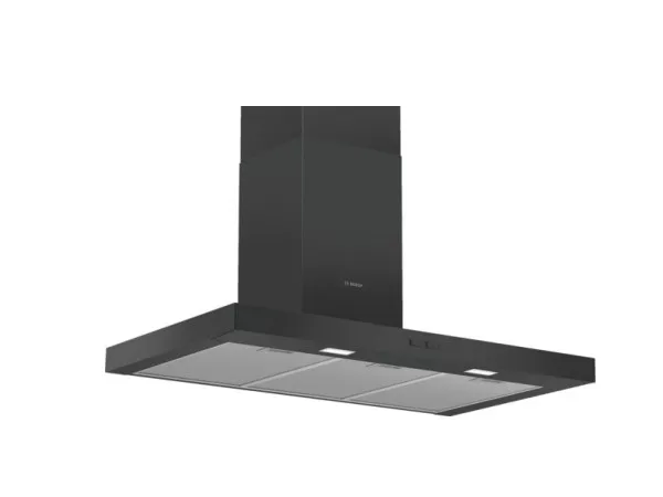 Bosch Serie | 2 DWB96BC60 - Hætte - skorsten flad - bredde: 90 cm - dybde: 50 cm - udtrækning og recirkulation (-) - sort