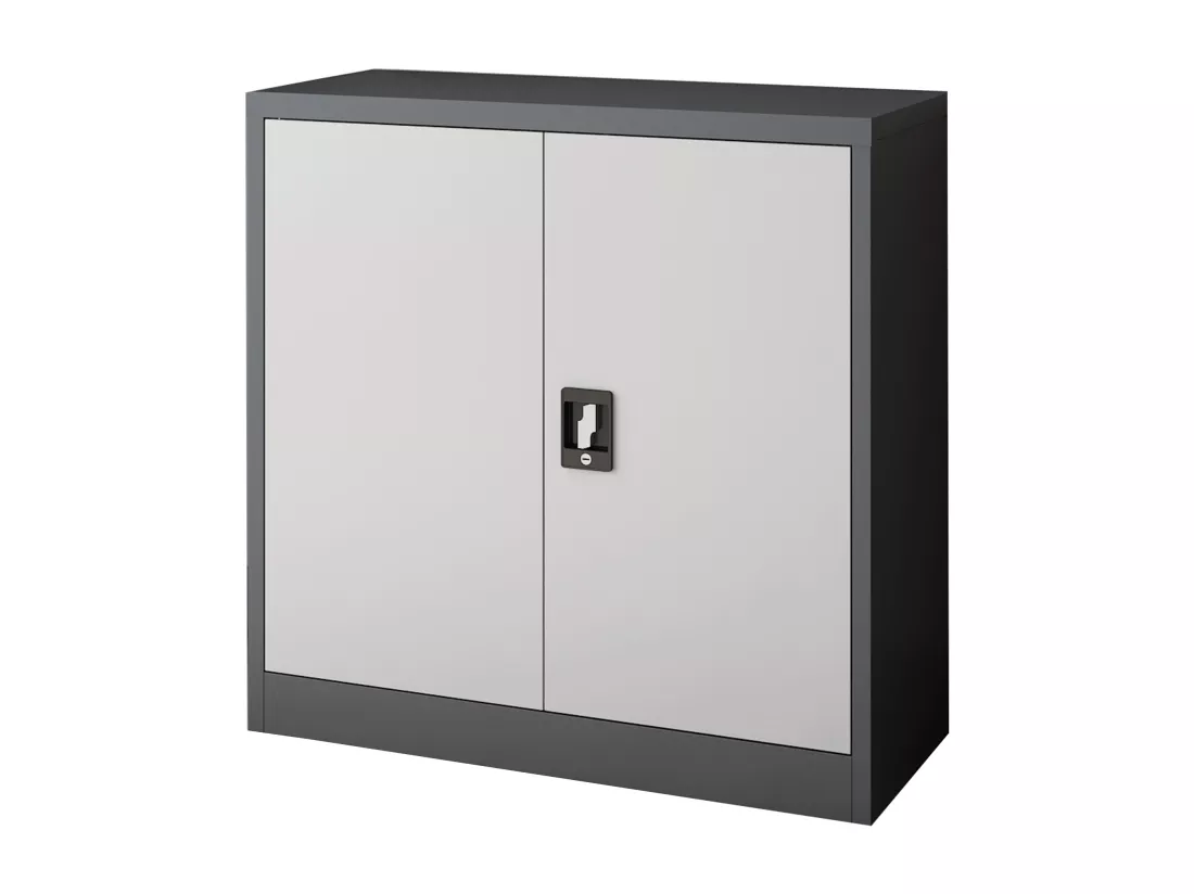 Armoire de bureau casier grise 90 x 40 x 90 cm 03_0006323