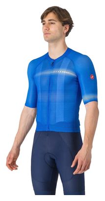 Maillot à Manches Courtes Castelli Climber's A/C Homme Bleu