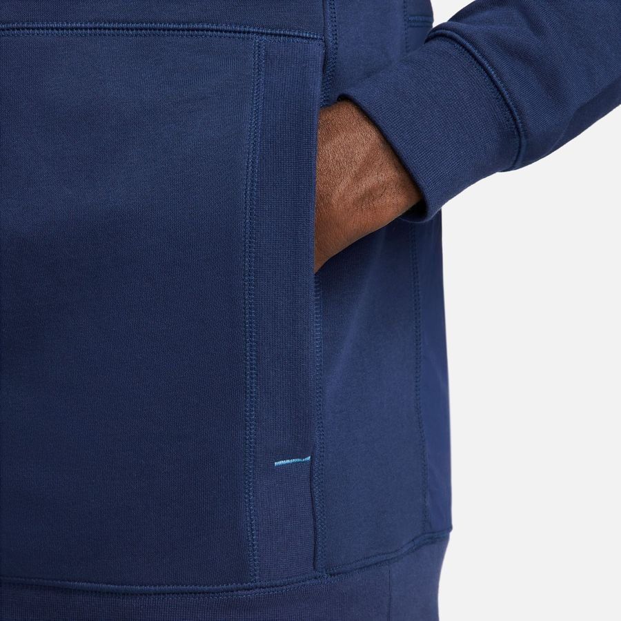 Angleterre Sweat à Capuche Fleece Travel - Bleu/Bleu