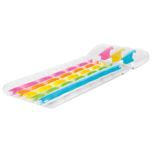 Colchão inflável Intex Rainbow com encosto, 84x203 cm