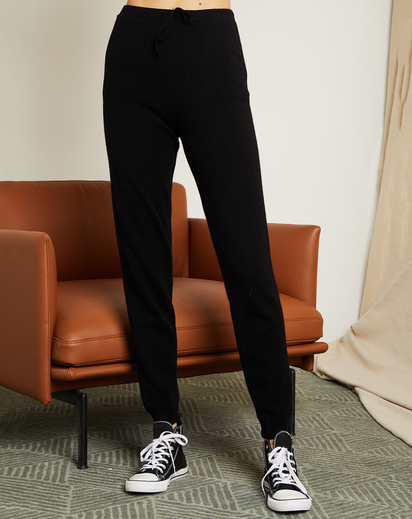 Miss Cashmere Jogging en Laine & Cachemire Salomé noir