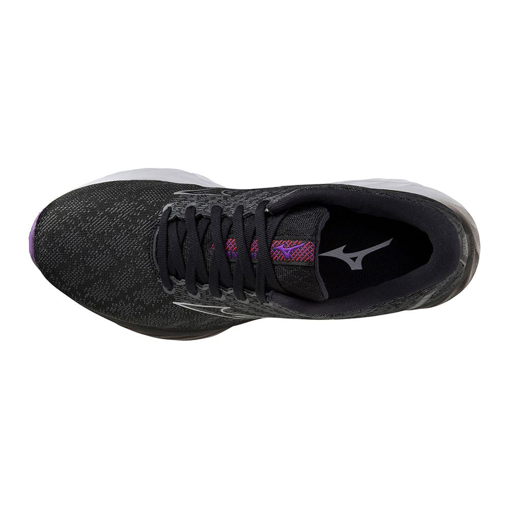Mizuno WAVE INSPIRE 19 - Chaussures running Femme black/silver/bittersweet