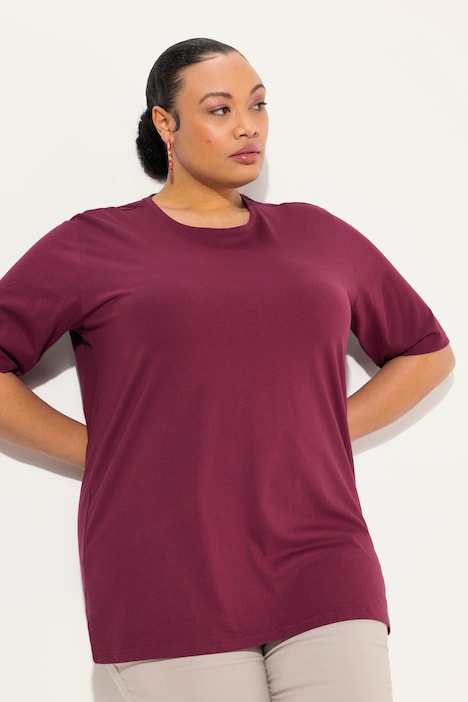T-Shirt, Rundhalsausschnitt, Relaxed, Halbarm