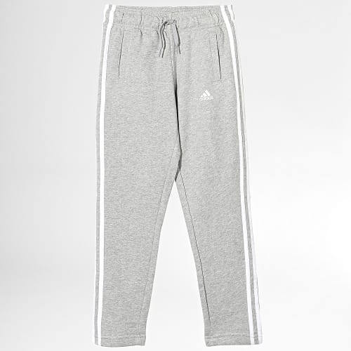 Pantalon Jogging A Bandes Enfant 3 Stripes IC6127 Gris Chiné