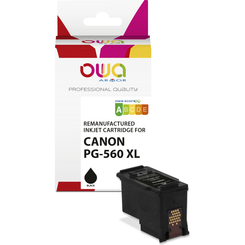 Cartouche d'encre remanufacturée OWA - haute capacité - Noir - pour CANON PG-560 XL