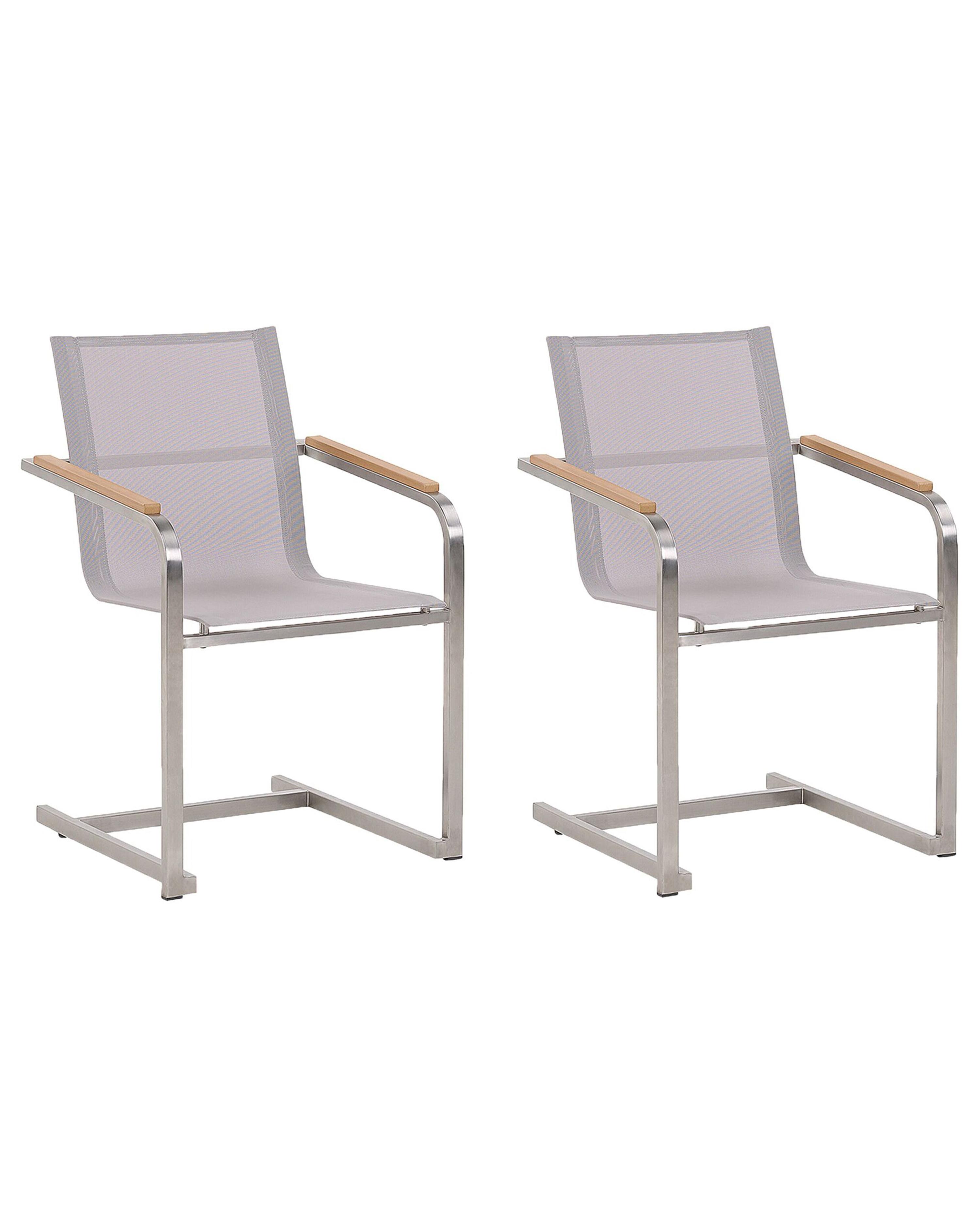 Set van 2 tuinstoelen COSOLETO Roestvrij staal Beige