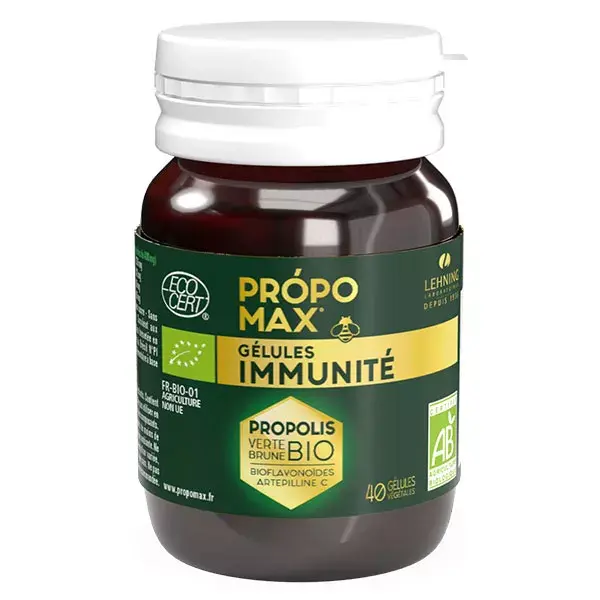 Lehning Propomax Immunité Extrait de Propolis Bio 40 gélules