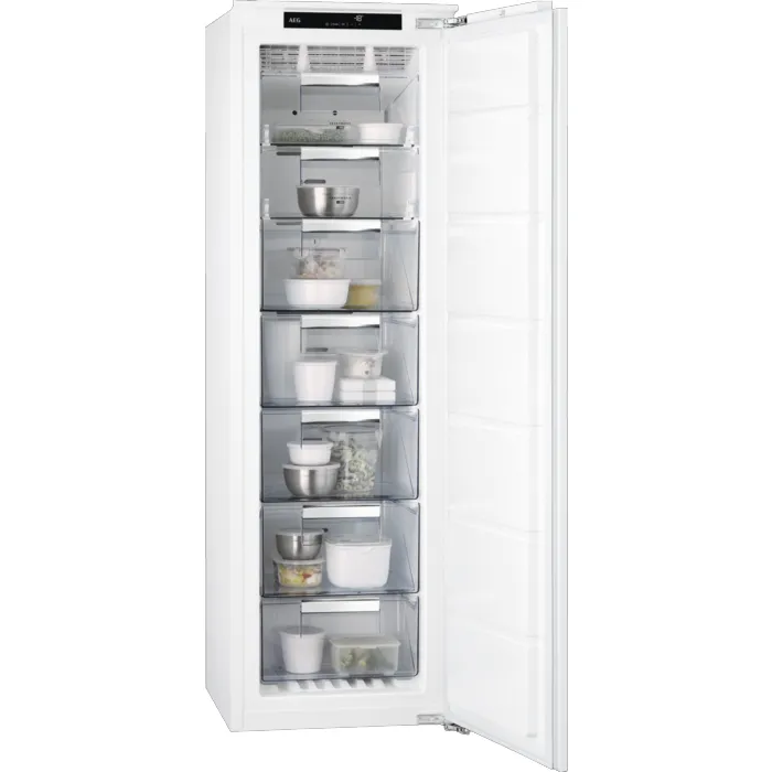 AEG ABE818F6NC - Fryser - stående - til indbygning - niche - bredde: 56 cm - dybde: 55 cm - højde: 178 cm - 204 liter - Klasse F - hvid