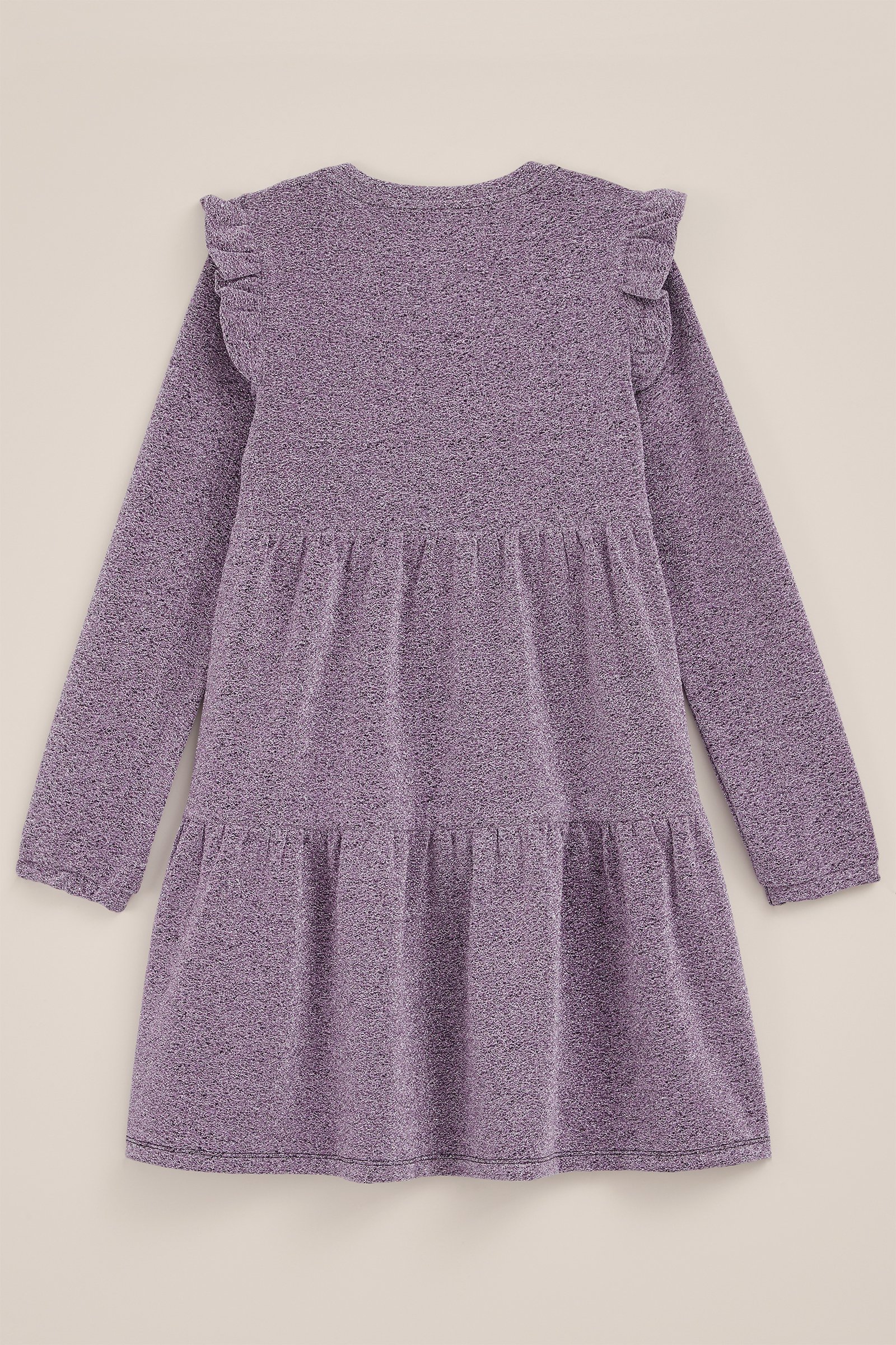 Meisjes jurk met glittergaren WE Fashion Paars
