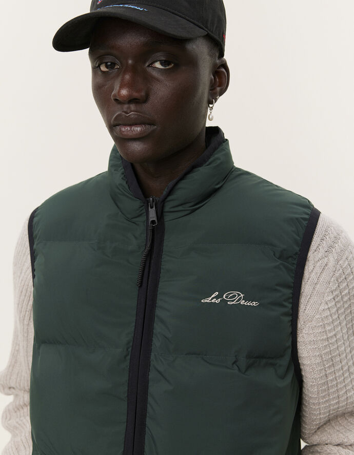 Les Deux Newport Padded Vest Pine green