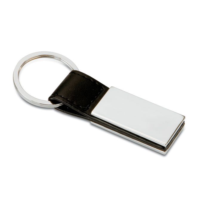 GiftRetail KC6788 - RECTANGLO Porte-clés PU et métal