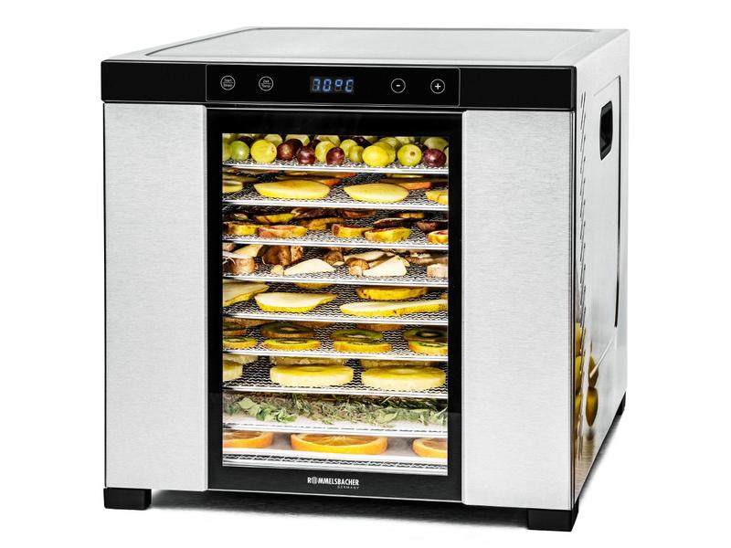 Rommelsbacher Dörrgerät DA 1000 Edelstahl/schwarz Dörrgerät mit LED-Display