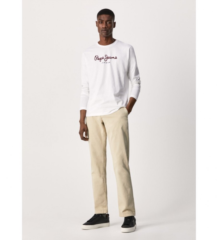 Camiseta Pepe Jeans Eggo Longa e Branca