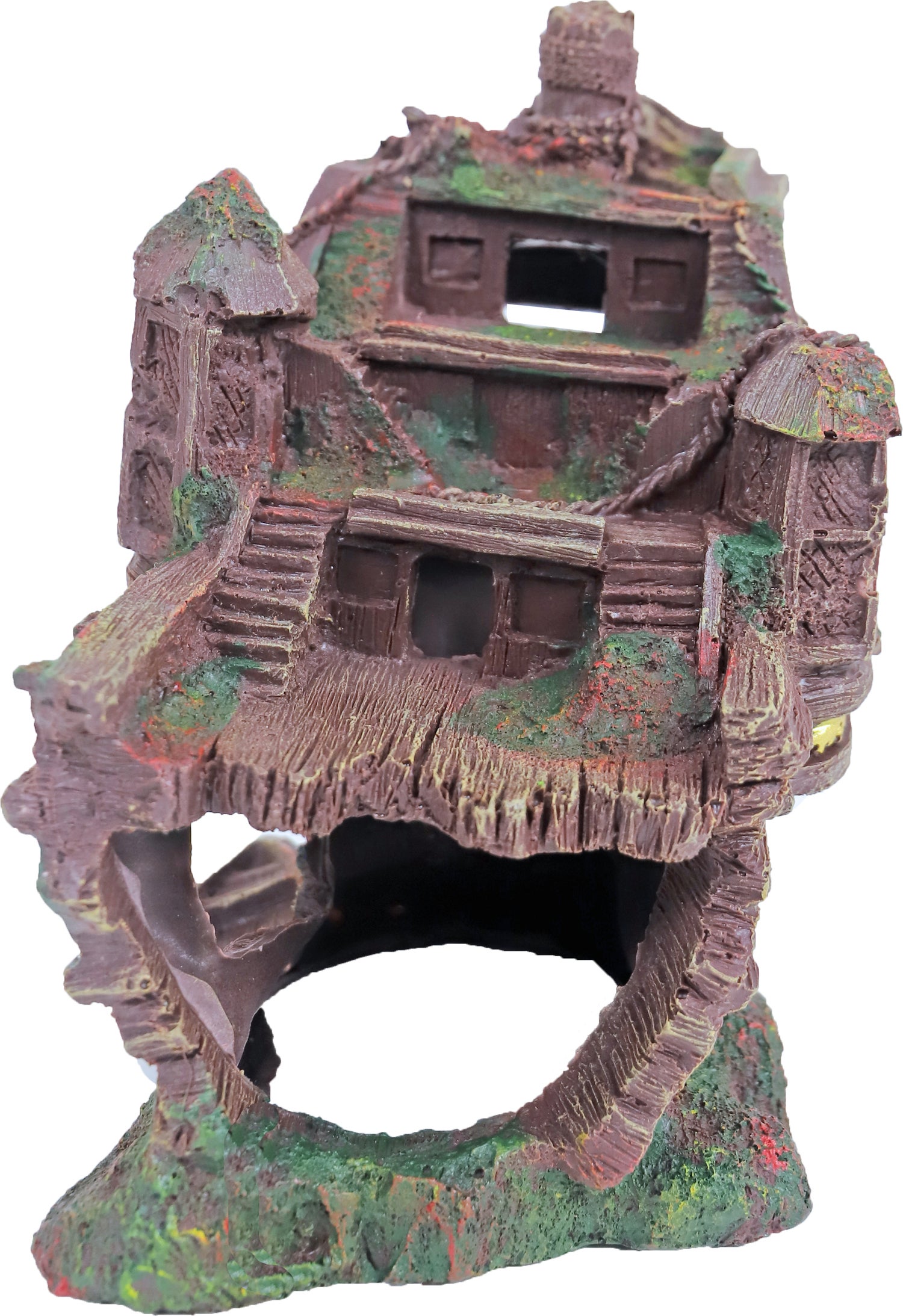 Boon aquarium decoratie achterdeel schip bruin 20 x 16 x 22 cm