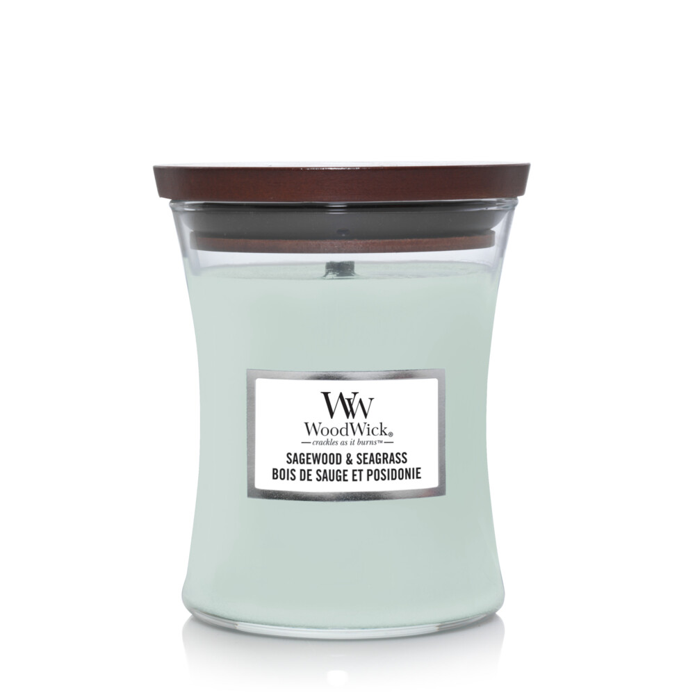 WoodWick Geurkaars Medium Sagewood & Seagrass275 gr