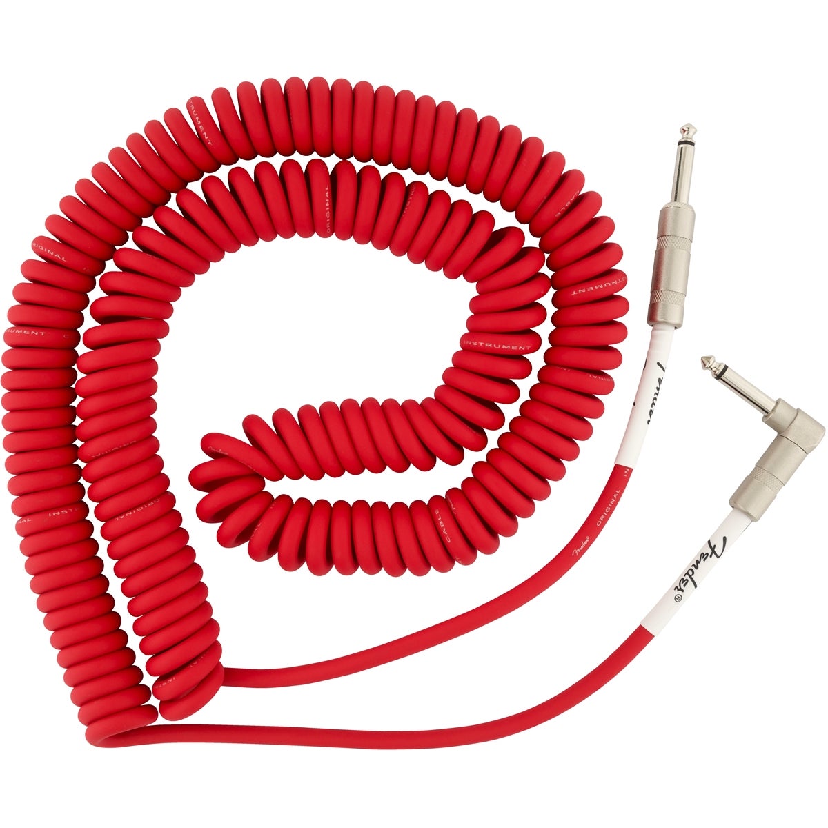 Fender Original coiled cable instrumentkabel 9m 6.3mm Fiesta Red