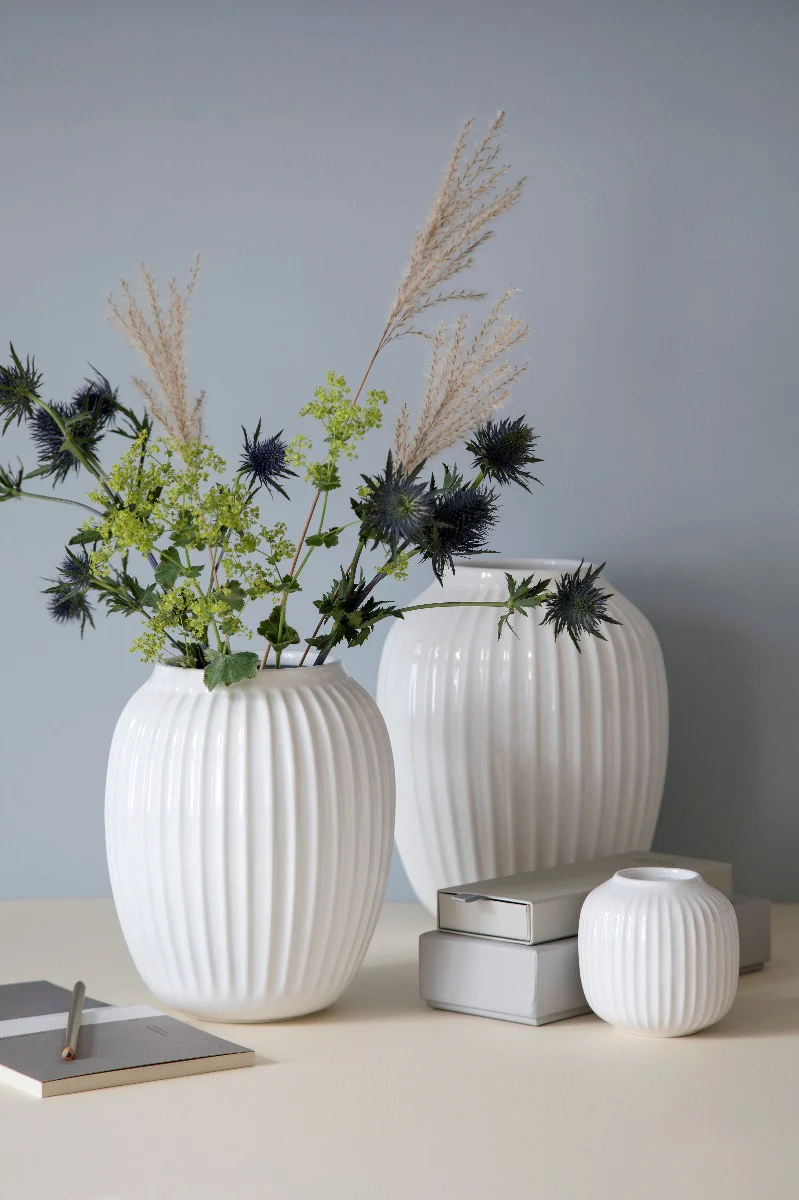 Kähler  Hammershøi vase, hvid - H: 20cm.