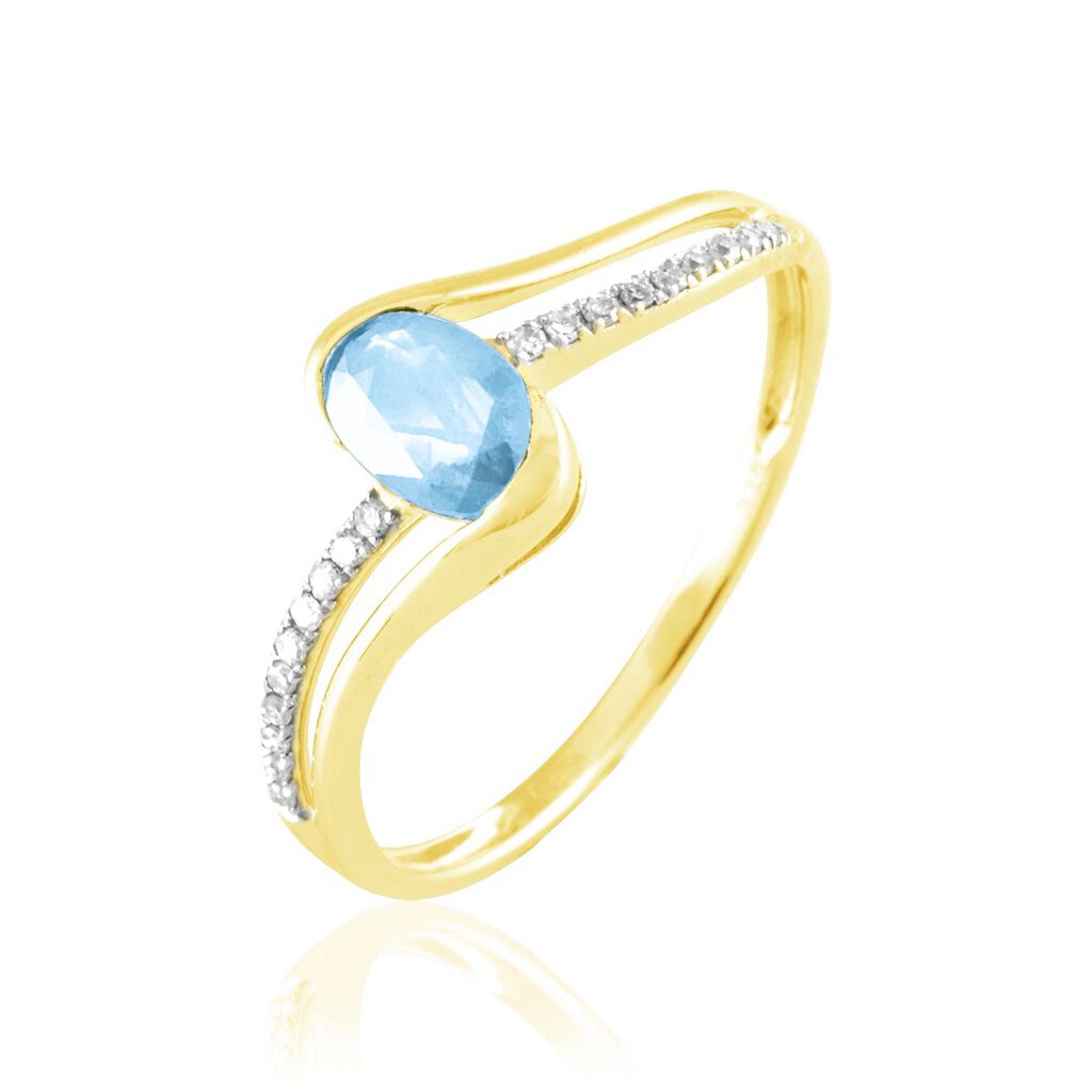 Bague Anja Or Jaune Topaze Et Diamant
