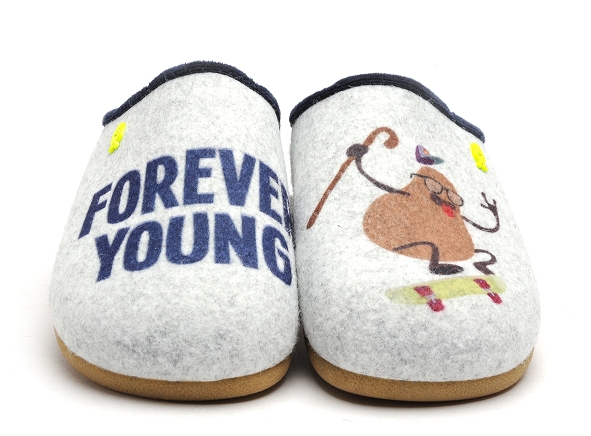 Hot potatoes chaussons homme modling gris