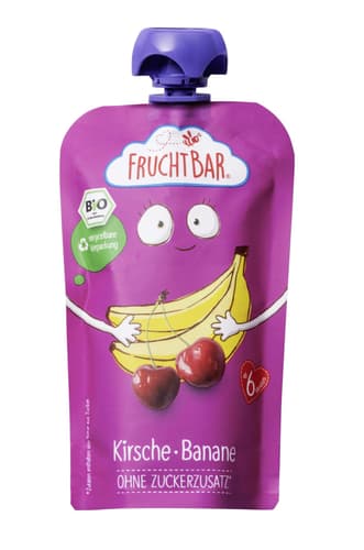 FruchtBar BIO Fruchtpüree Kirsche, Banane