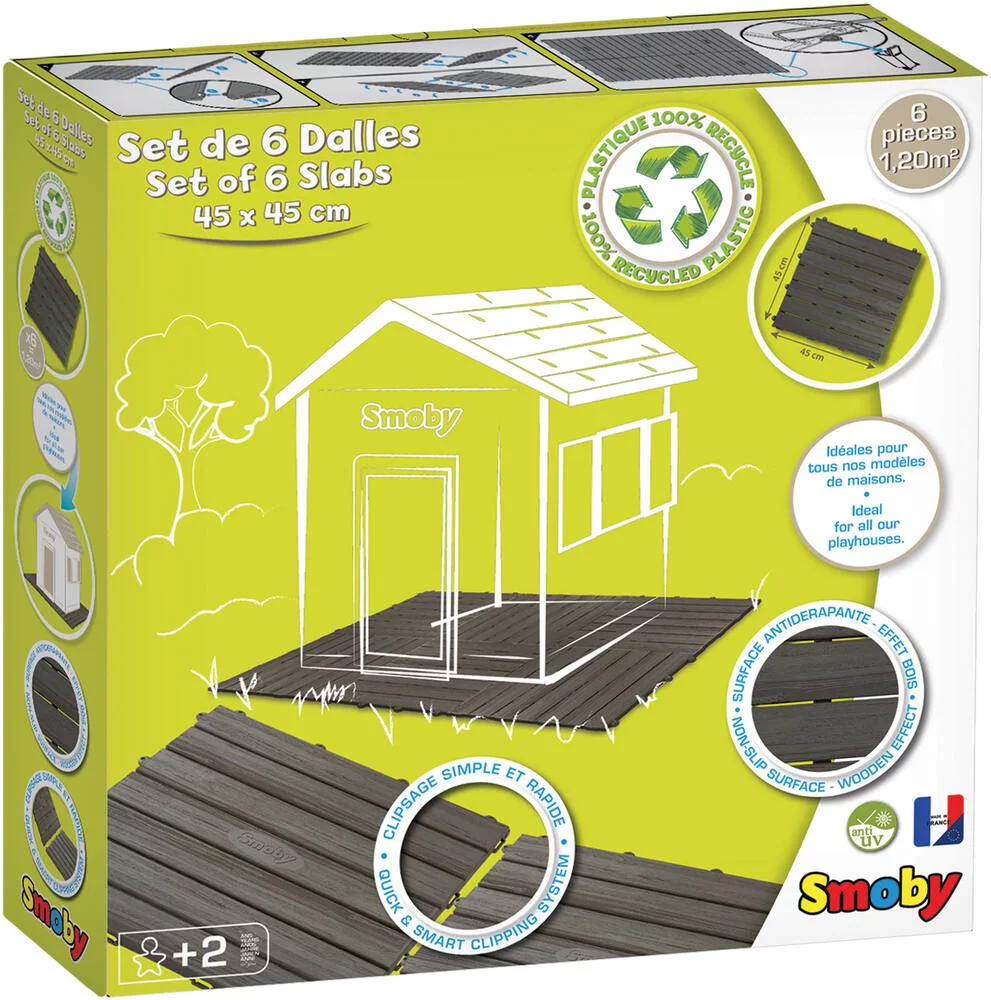 SET DE 6 DALLES 45 X 45 CM