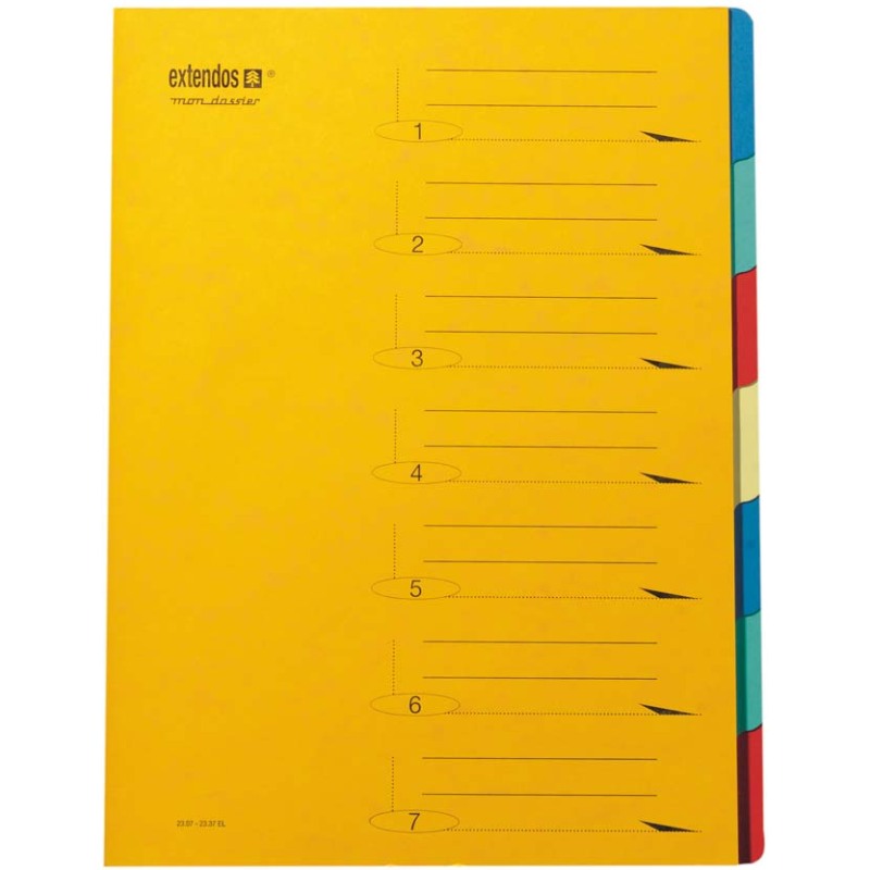 Trieur carte Extendos 7 divisions jaune