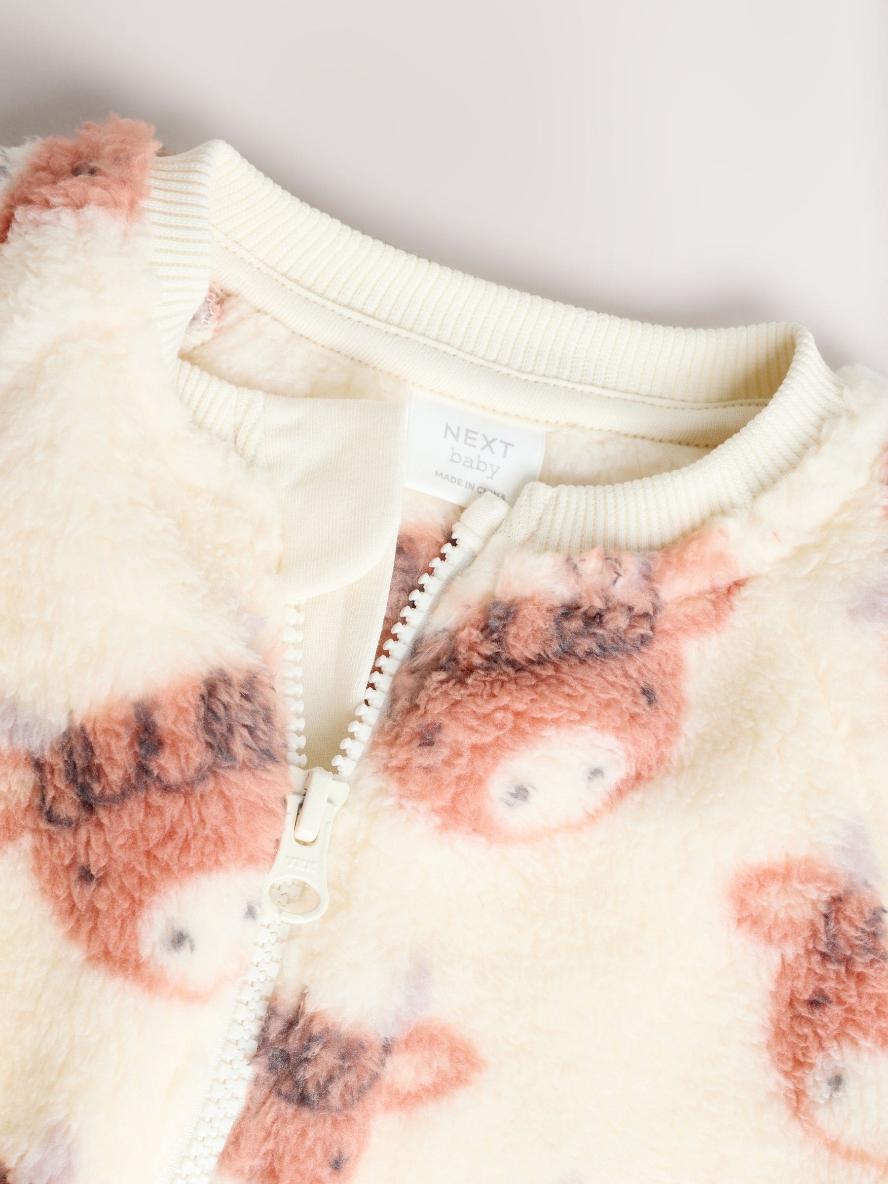 Ecru Hamish - Baby Heavy Fleece Sleepsuit