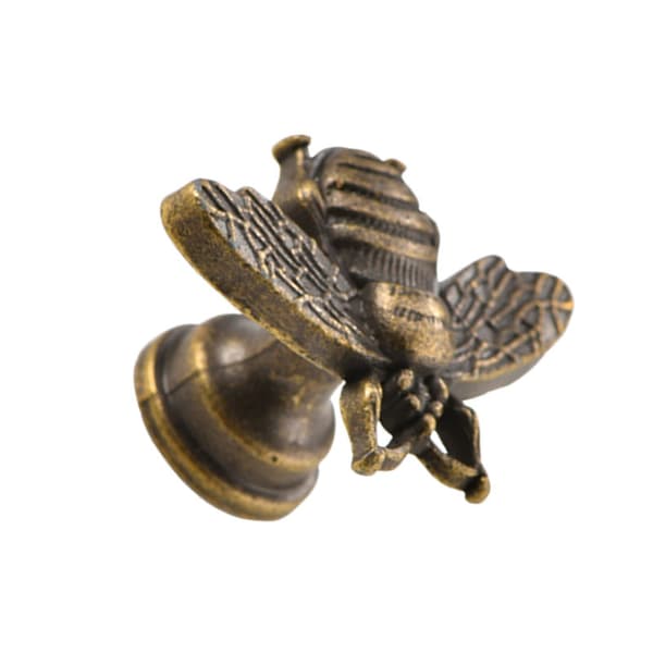 INF 10-Pack antikke messing skapknapper, enkelthulls skuffetrekk  Bee