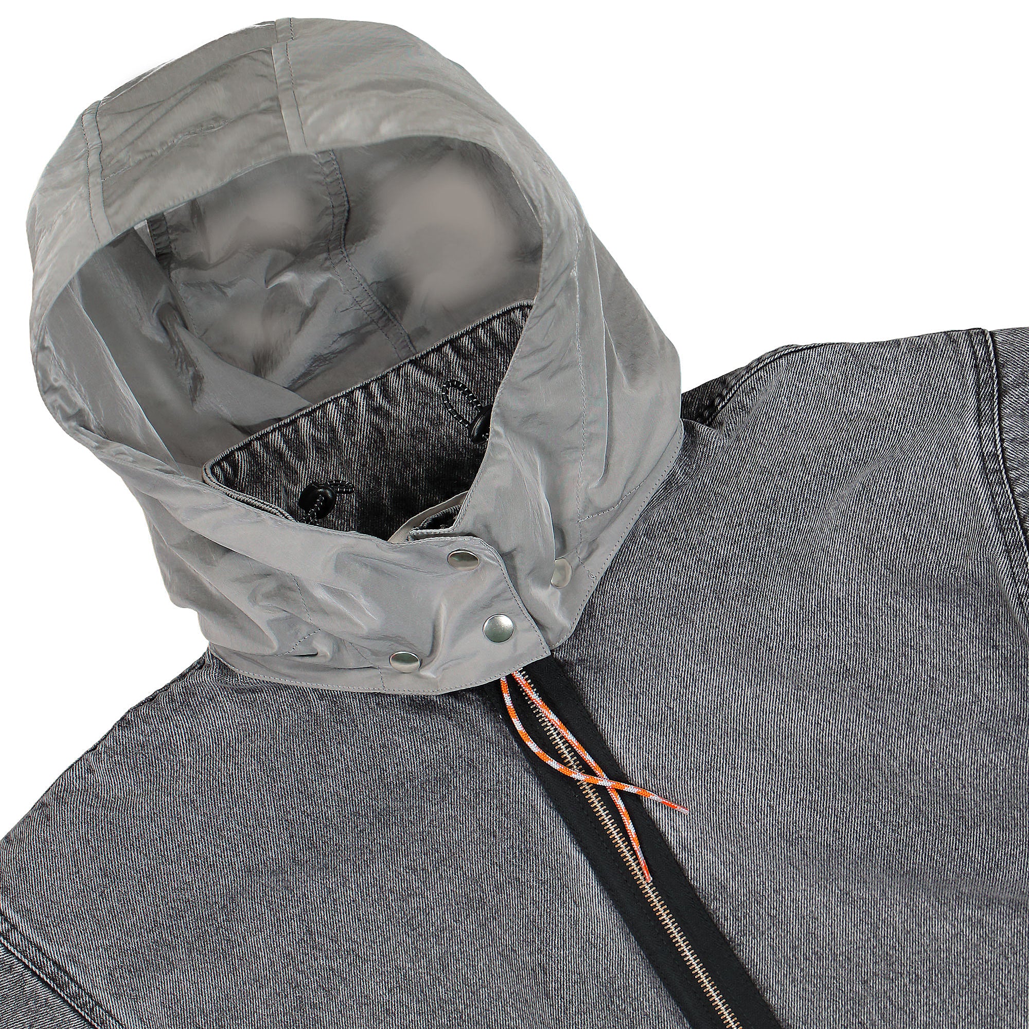Aries<br>Nylon Hooded Denim Jacket