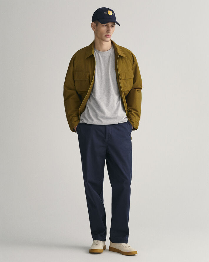 Gant REG SHIELD SS T-SHIRT Grey melange